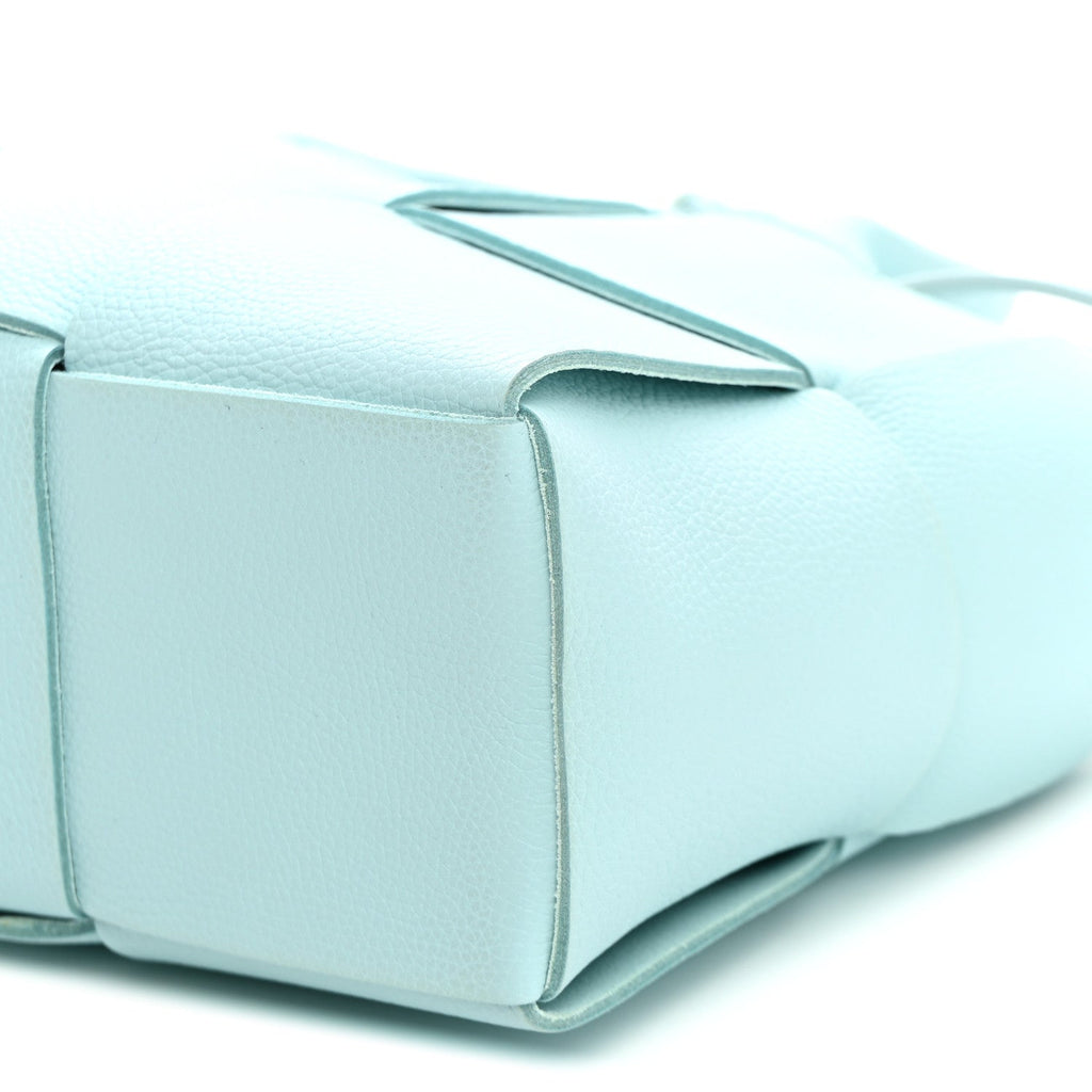 Grained Calfskin Maxi Intrecciato Mini Arco Tote Pale Blue