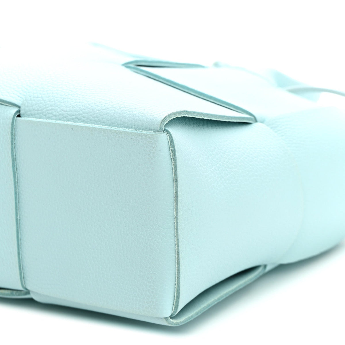 Grained Calfskin Maxi Intrecciato Mini Arco Tote Pale Blue
