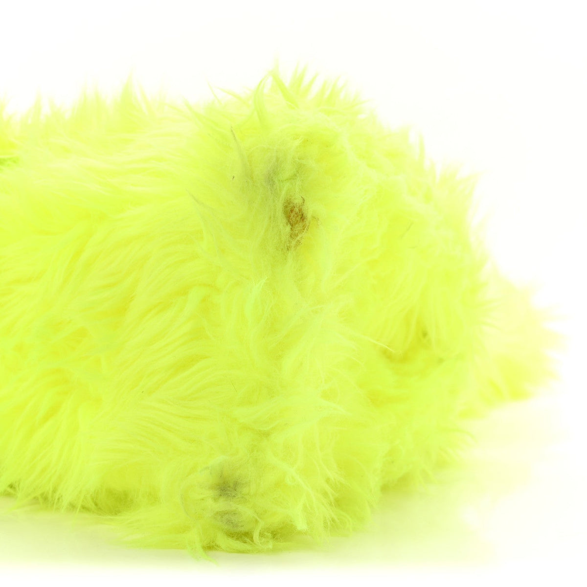 Faux Fur Medium Fluffy Hourglass Top Handle Bag Fluo Yellow