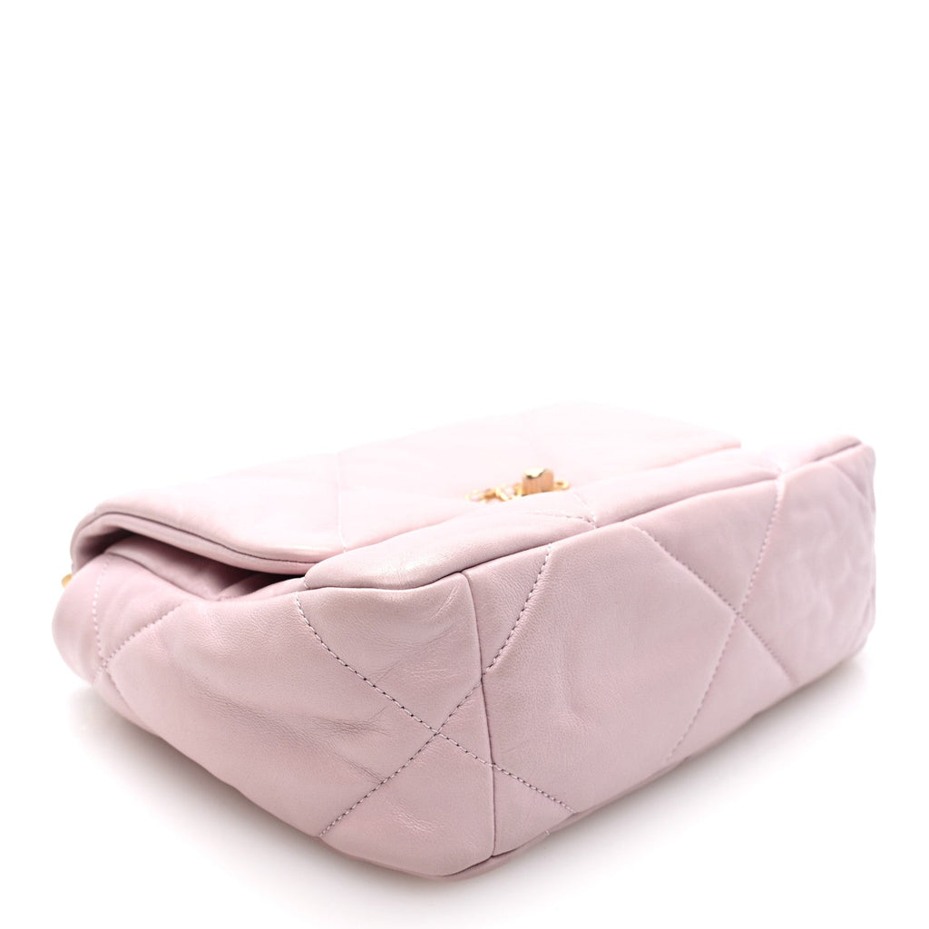Lambskin Quilted Medium Chanel 19 Flap Light Pink