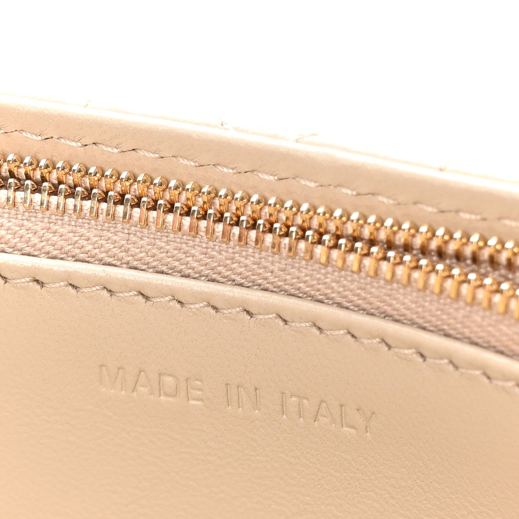 Lambskin Cannage Chain My Dior Daily Chain Pouch Powder Beige