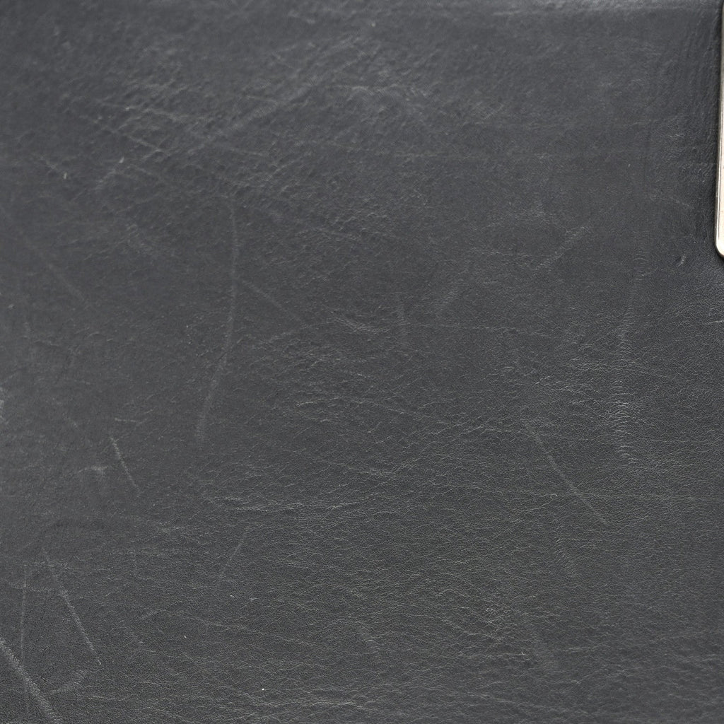 Glitter Glazed Calfskin Medium Boy Flap Black
