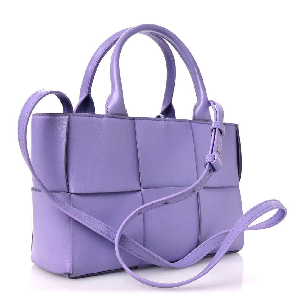 Calfskin Maxi Intreccio Mini Arco Tote Wisteria
