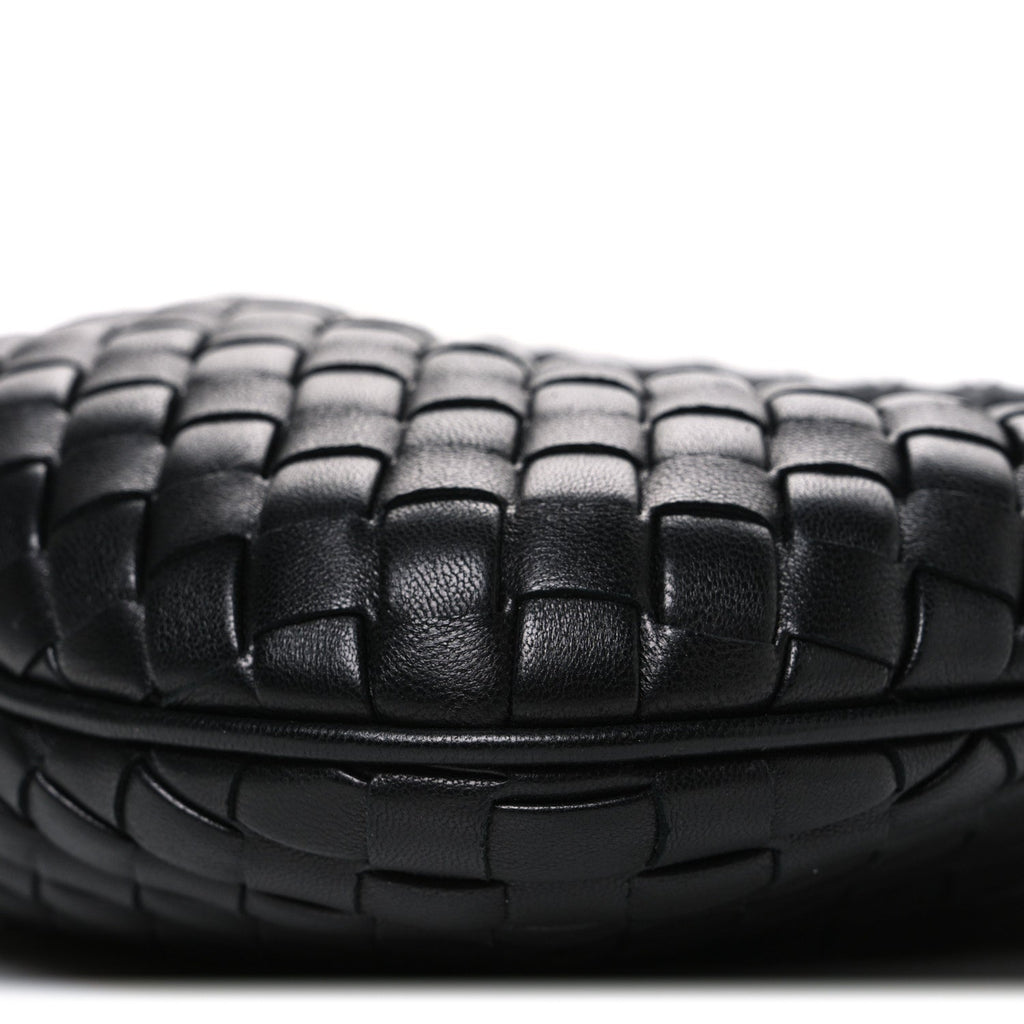 Nappa Intrecciato Baby Veneta Hobo Black