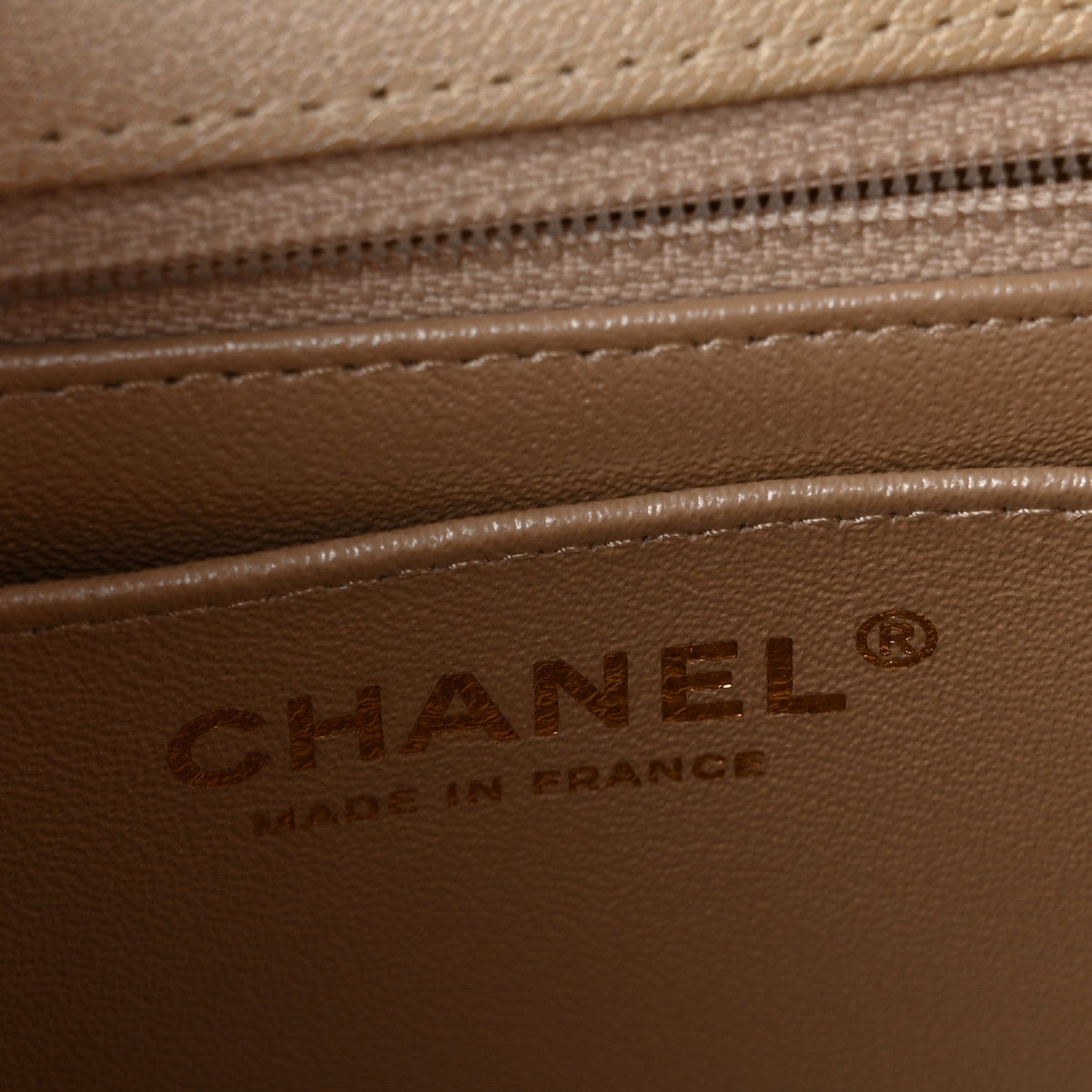 Metallic Goatskin Quilted Mini Rectangular Flap Gold