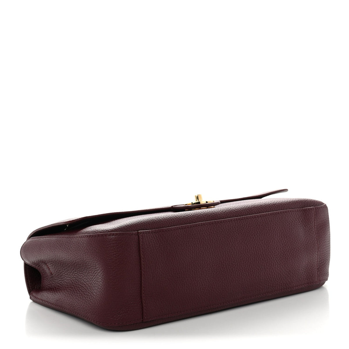 Grained Calfskin Small Souplissimo Maxi Flap Burgundy