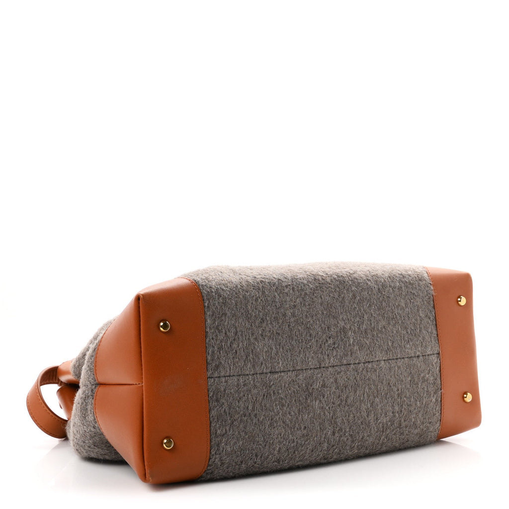 Wool Calfskin Medium Ciao Ciao Grey Tan