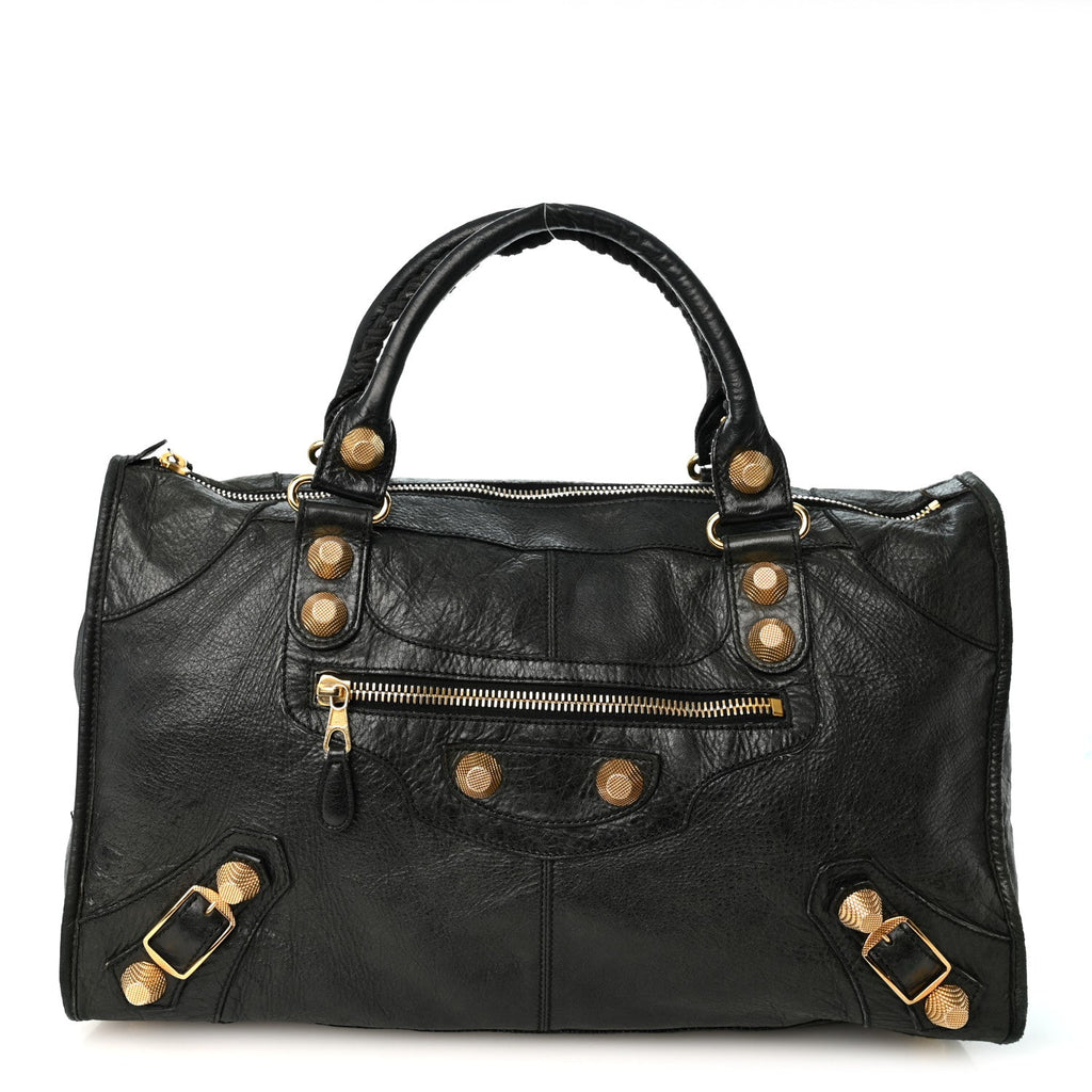 Agneau Giant 21 Gold Hardware Work Black