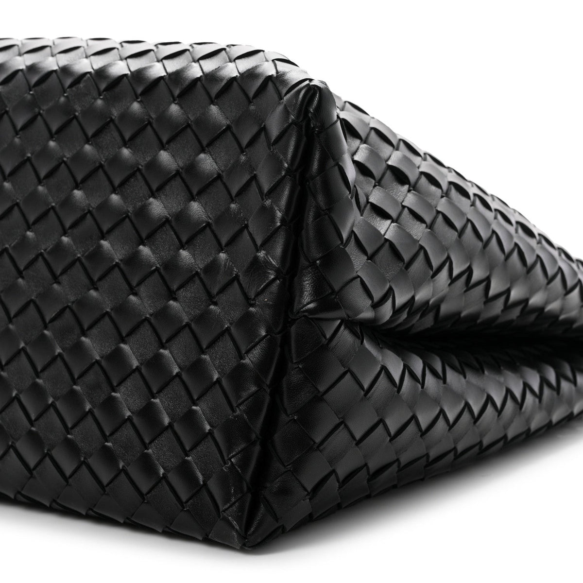 Nappa Intrecciato Large Andiamo Shoulder Bag Black