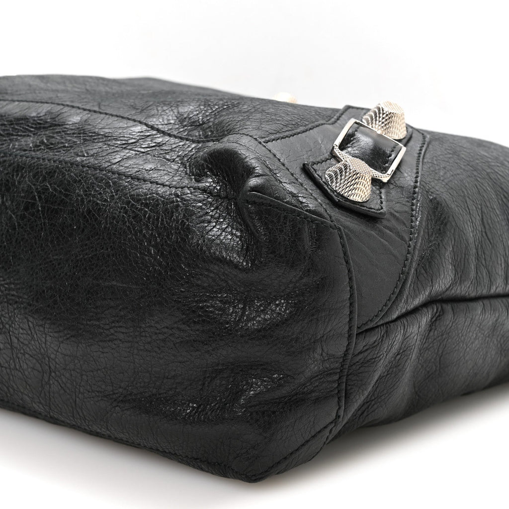 Chevre Giant 21 Silver Hardware Day Hobo Black