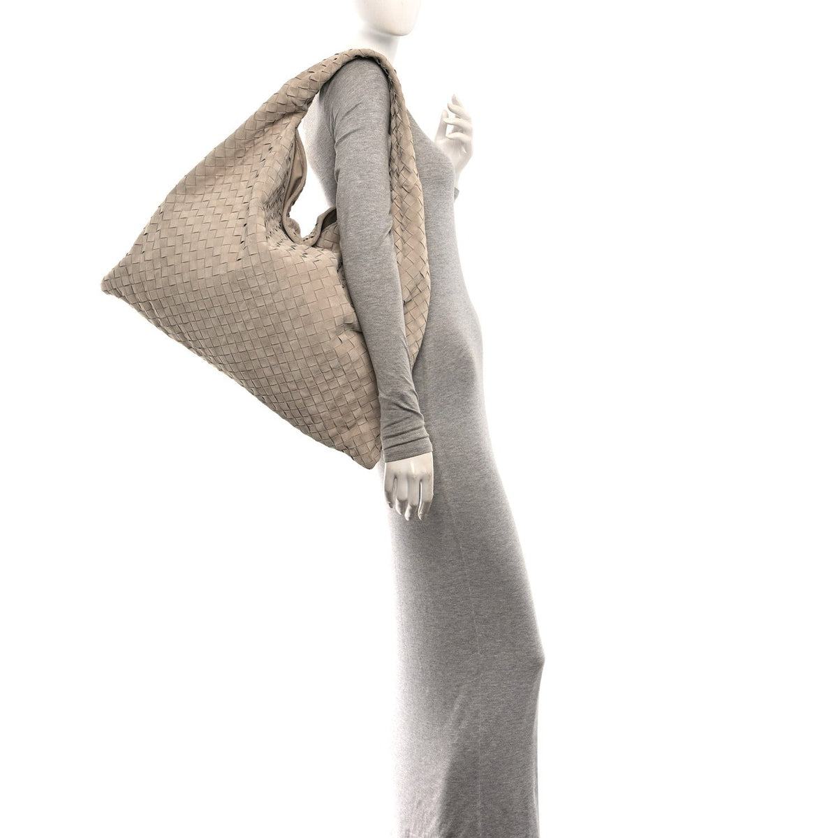 Suede Intrecciato Large Hop Ecru