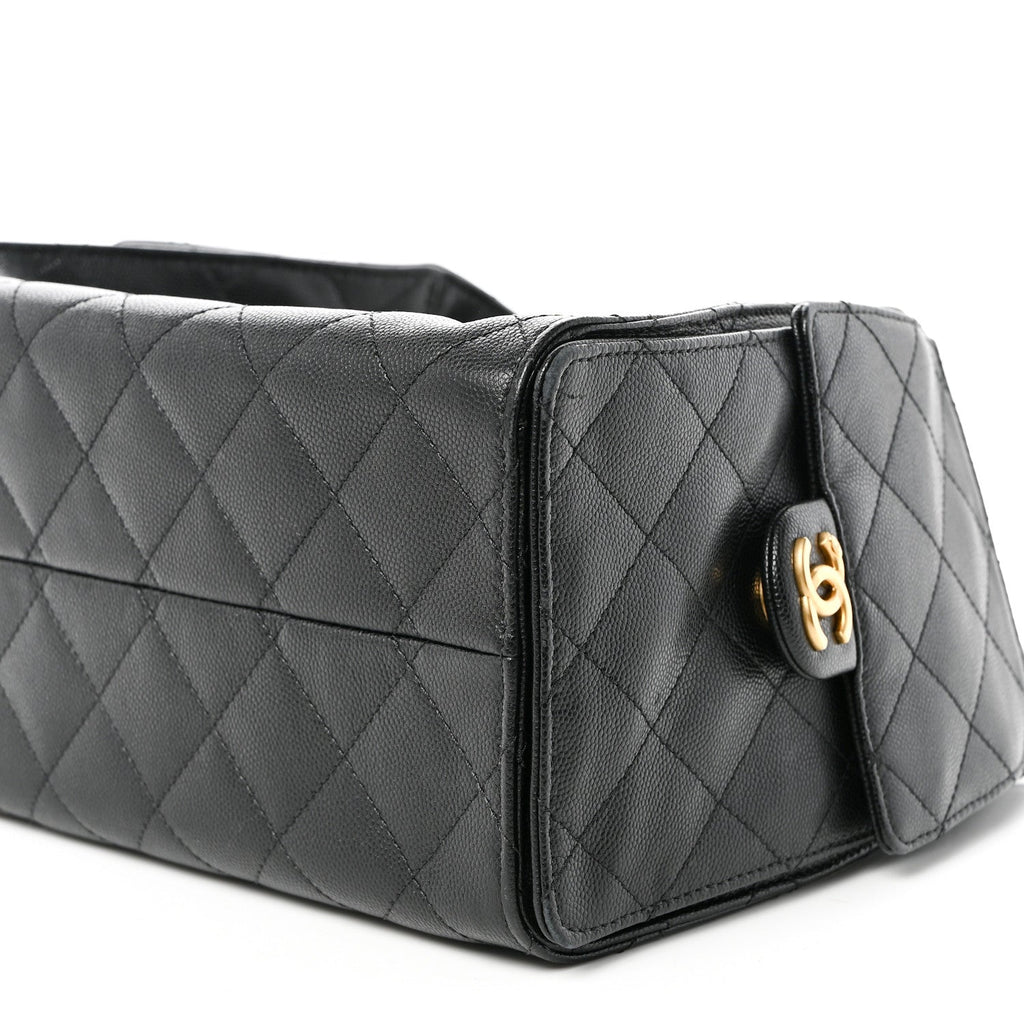 Caviar Quilted Small Chanel 25 Handbag Black