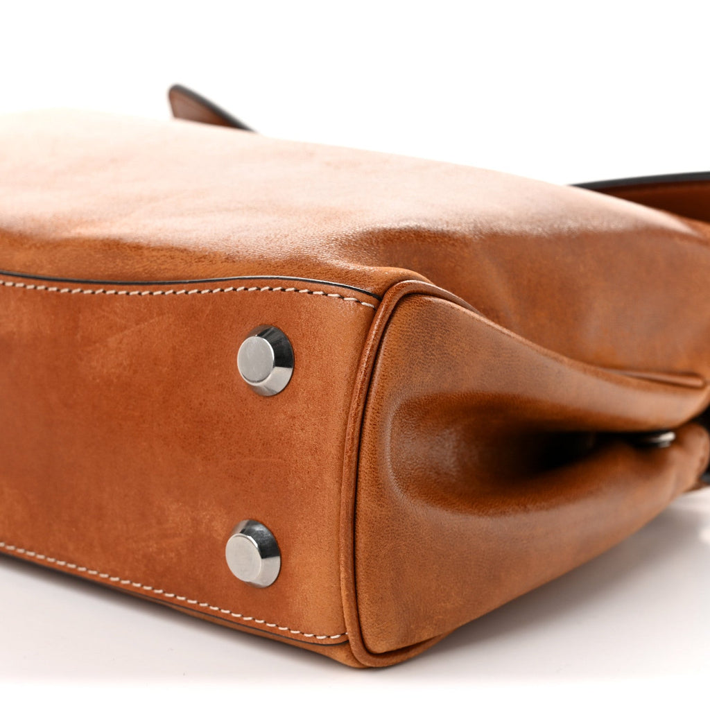 Vegetable Tanned Lambskin Mini Rodeo Top Handle Handbag Tan Cowboy