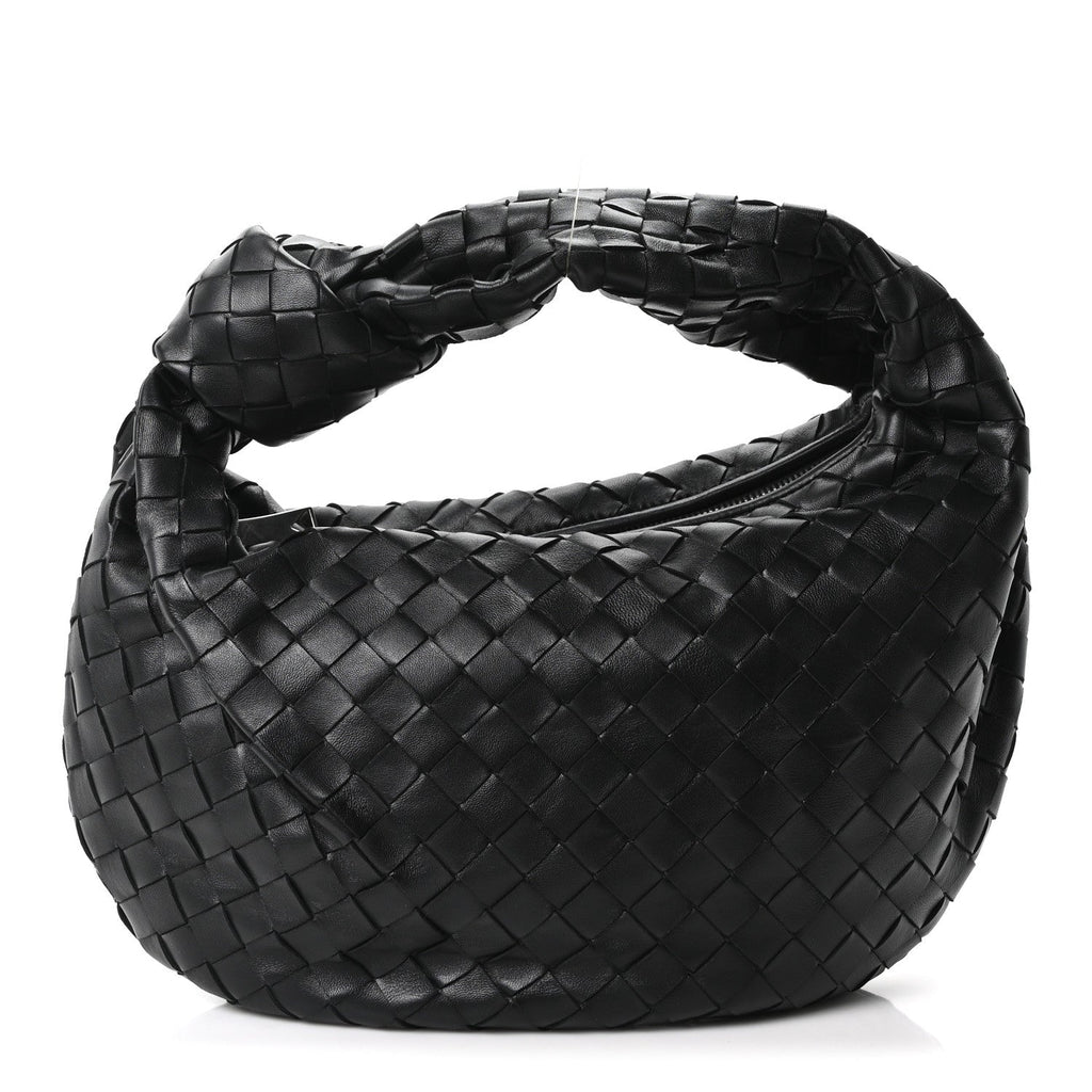 Nappa Intrecciato Teen Jodie Hobo Black