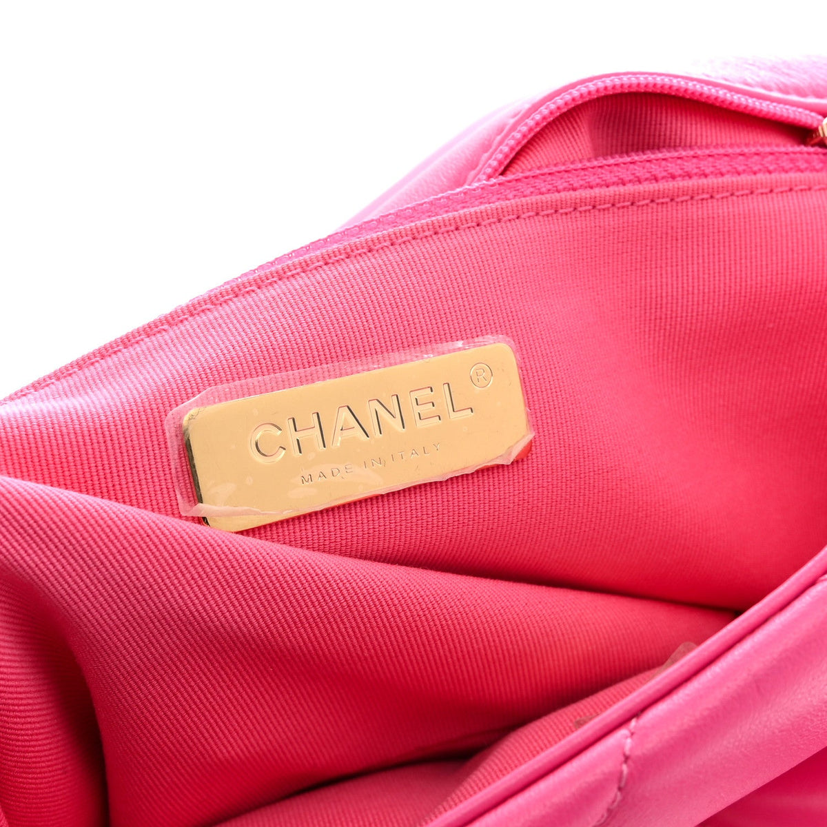 Lambskin Quilted Medium Chanel 19 Flap Dark Pink