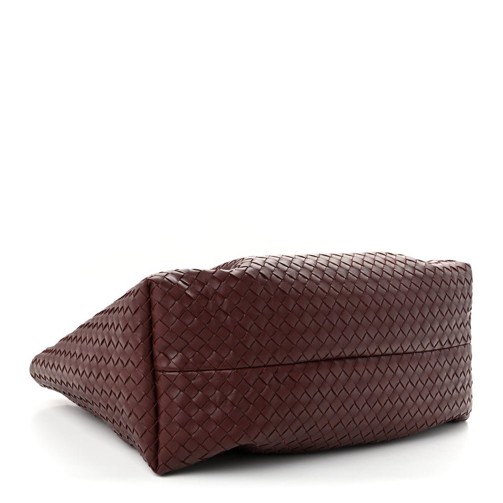 Calfskin Intrecciato Pinacoteca Reversible Tote Madder Brown Lunar