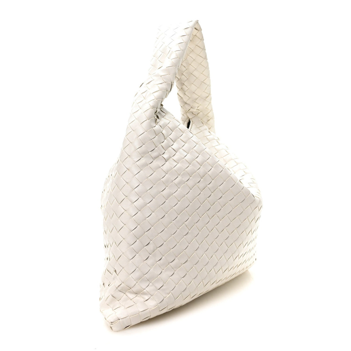 Calfskin Intrecciato Large Hop White