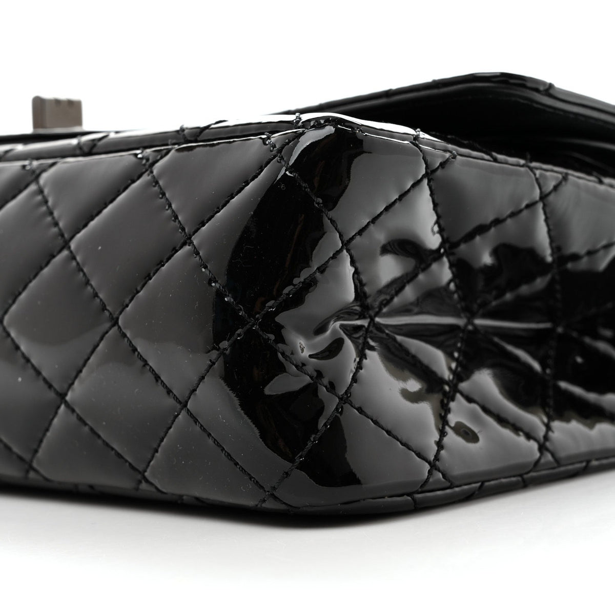 Patent Calfskin Quilted 2.55 Reissue 225 Flap So Black