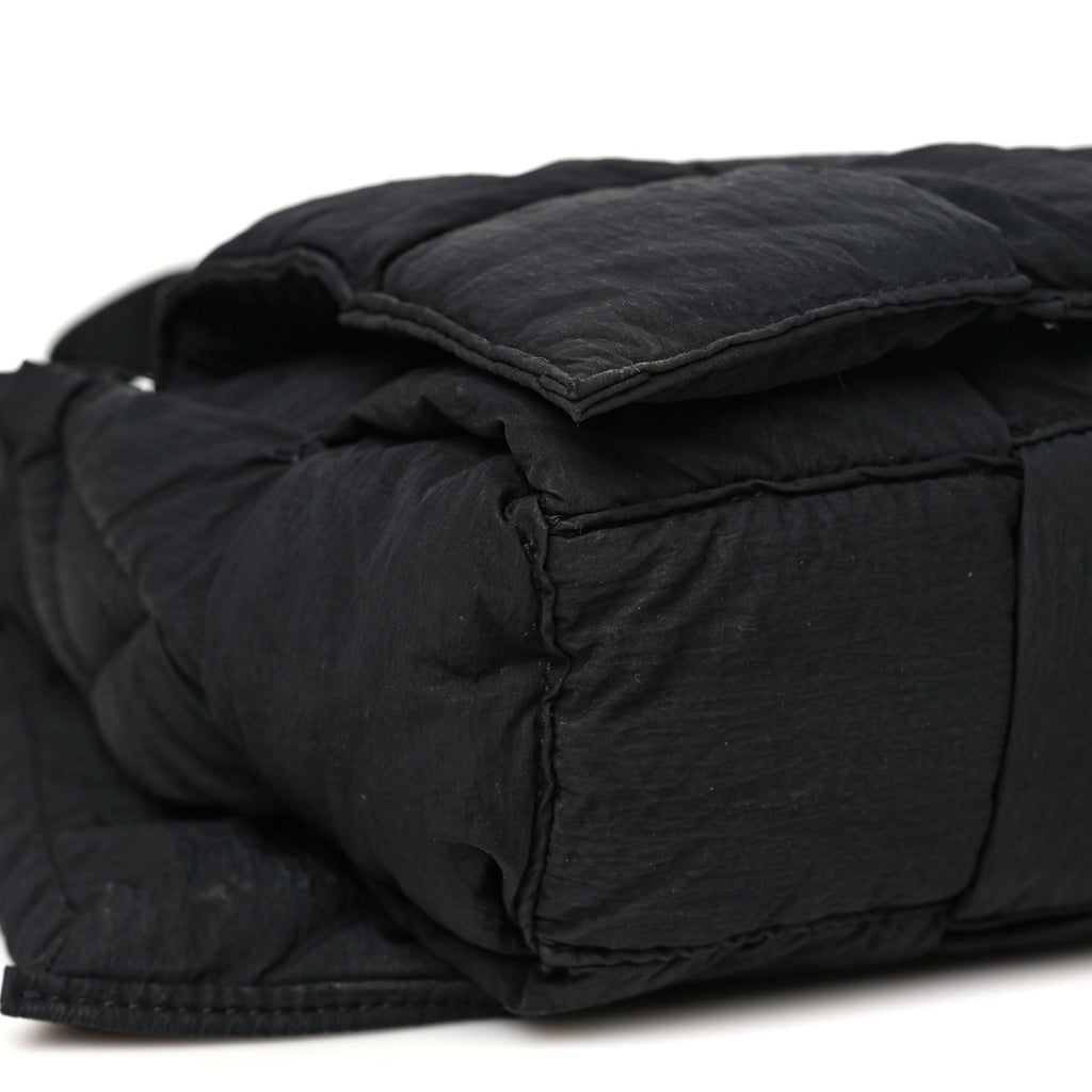 Nylon Intrecciato Padded Tech Cassette Bag Black