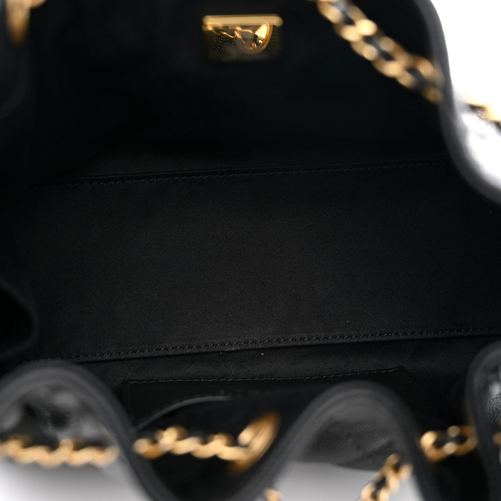 Caviar Quilted Mini Chanel 25 Handbag Black