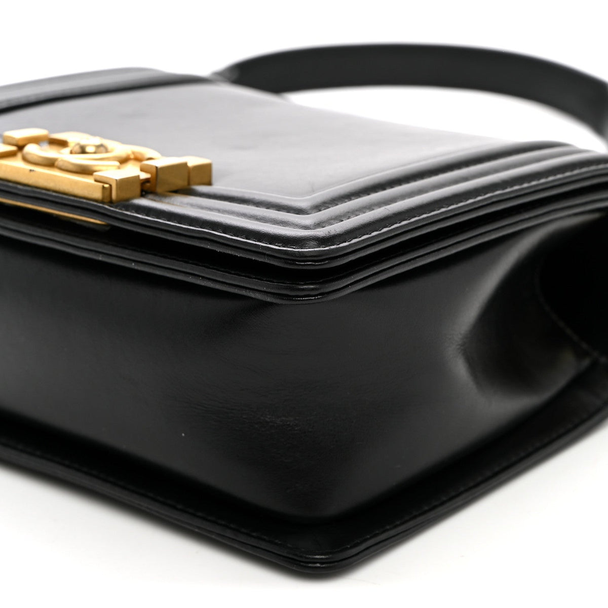 Calfskin Mini Boy Flap Black