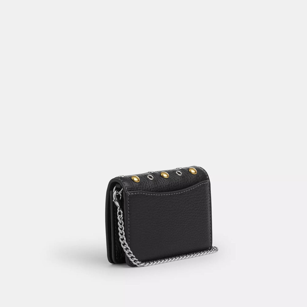 Coach Outlet Mini Wallet On A Chain With Rivets