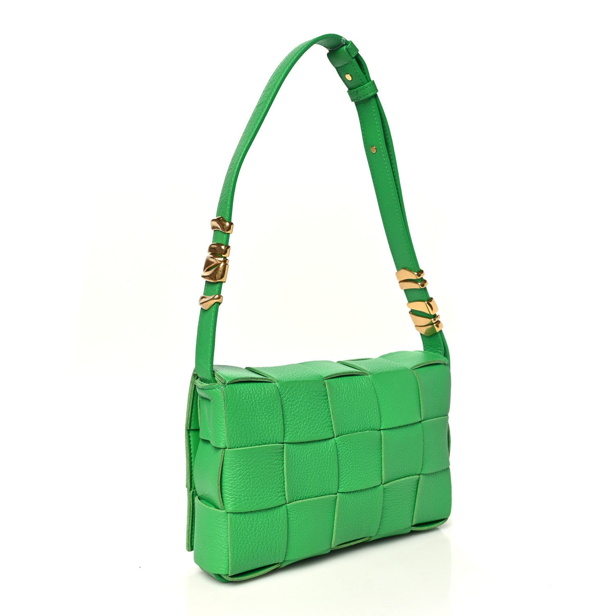 Grained Calfskin Maxi Intrecciato Cassette Crossbody Bag Parakeet