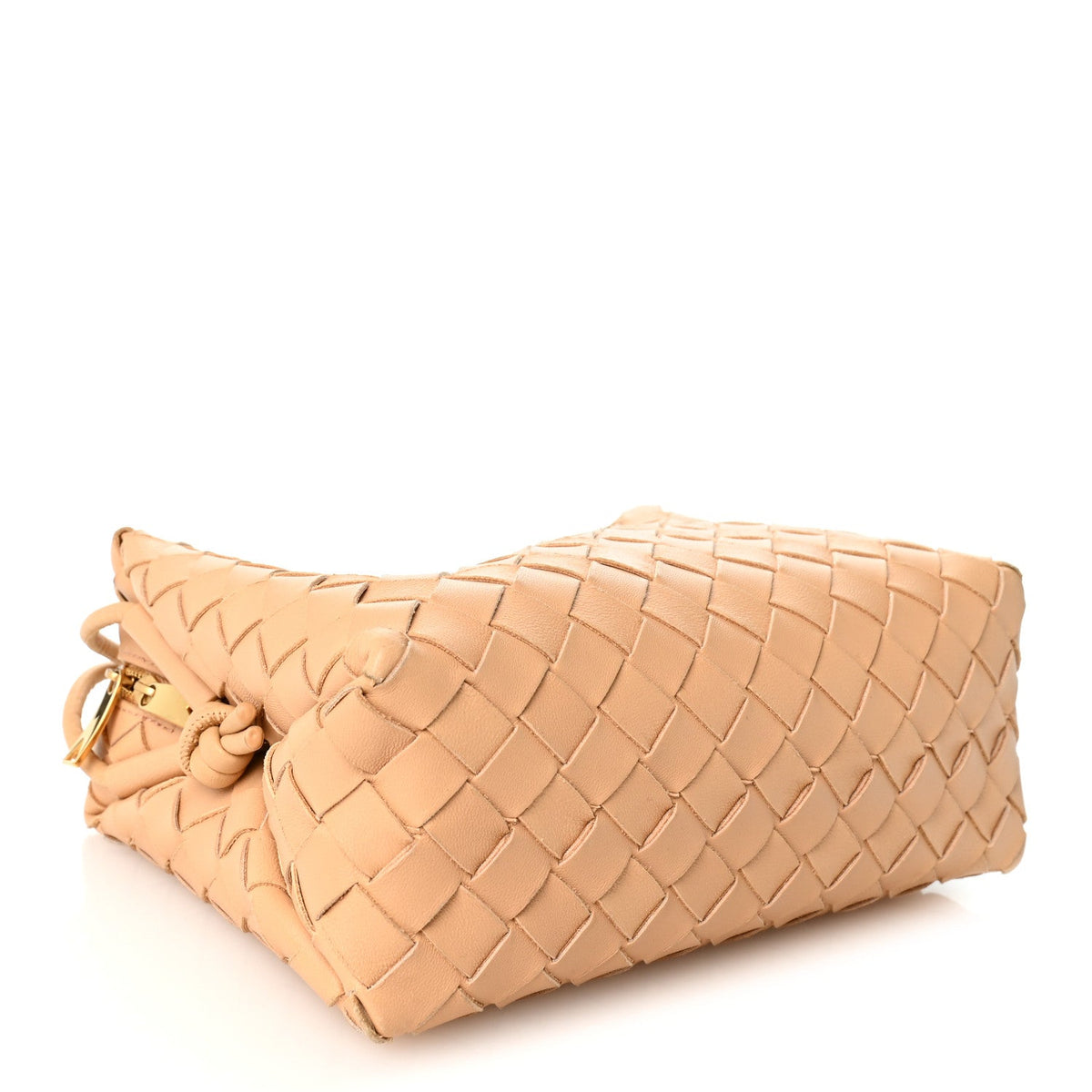 Nappa Intrecciato Small Loop Camera Bag Almond