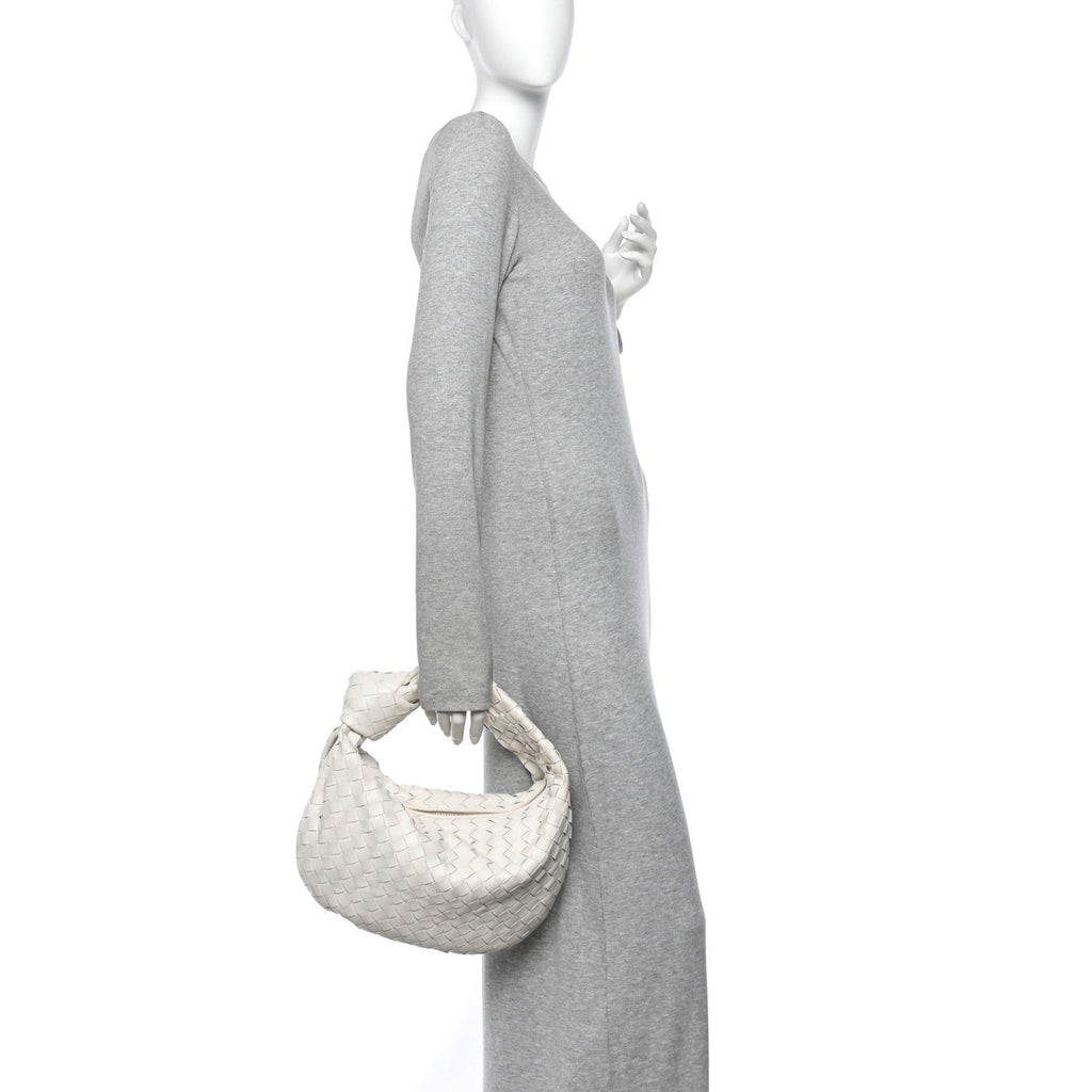 Nappa Intrecciato Teen Jodie Hobo White