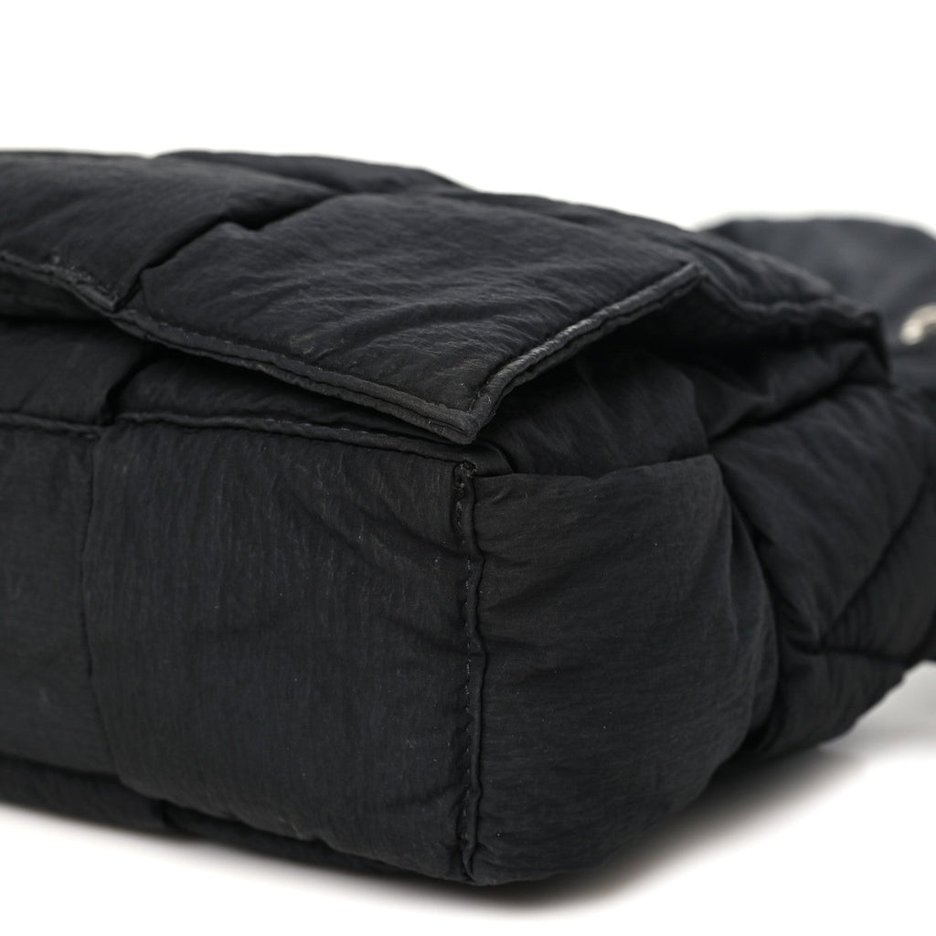 Nylon Intrecciato Padded Tech Cassette Bag Black