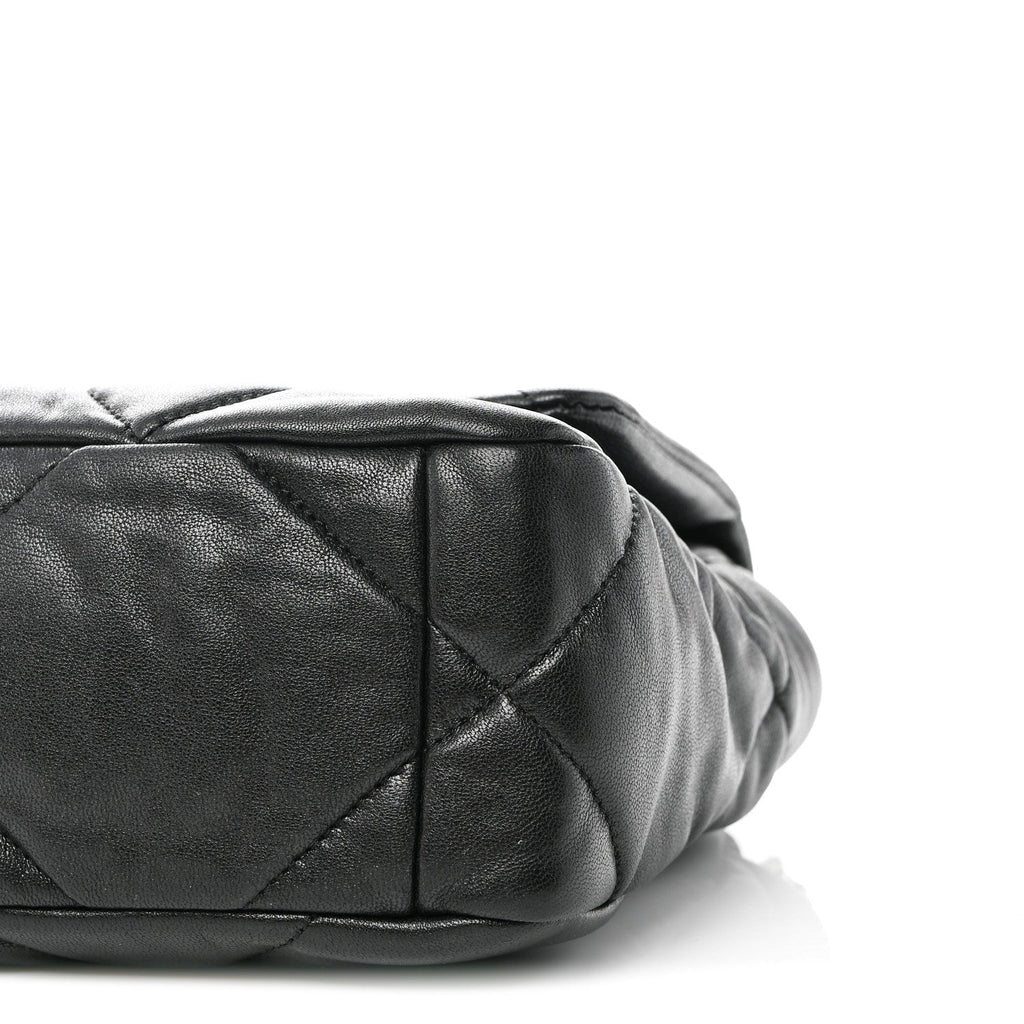 Lambskin Quilted Medium Chanel 19 Flap Black