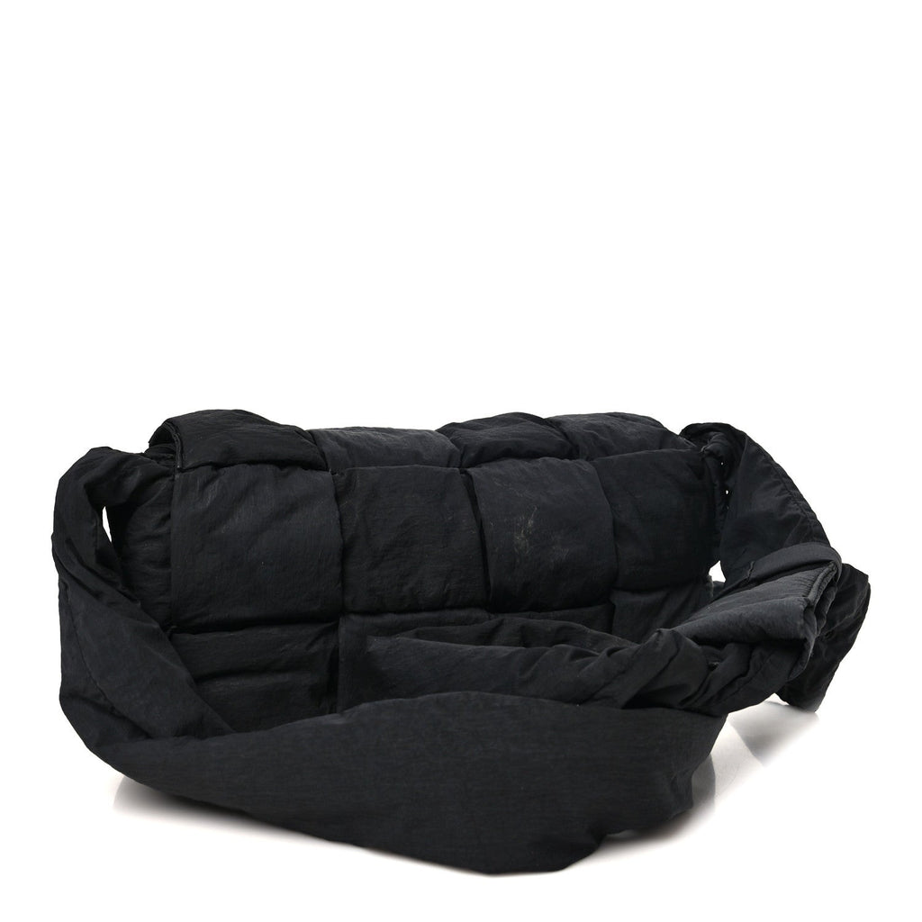 Nylon Intrecciato Padded Tech Cassette Bag Black