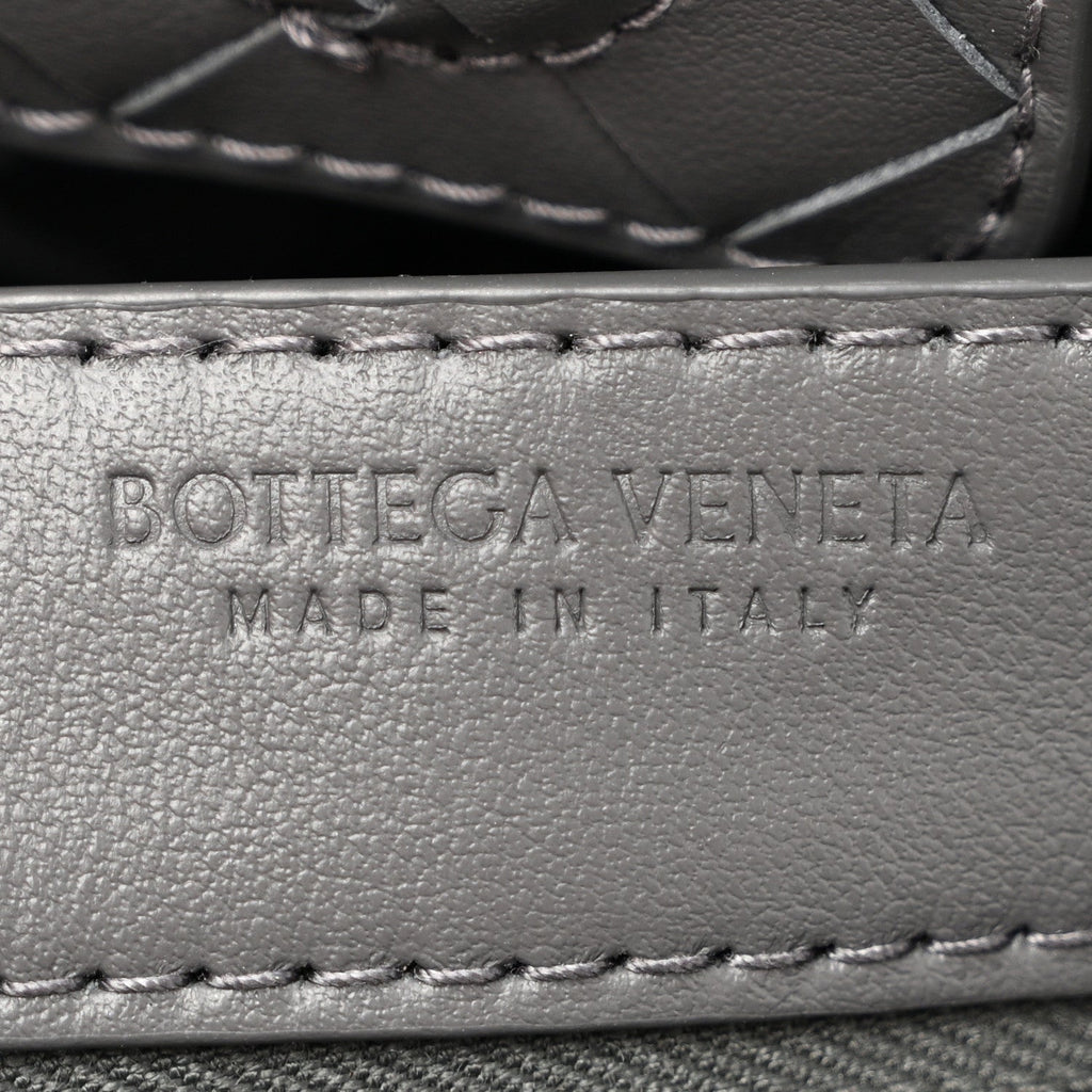 Suede Intrecciato Small Andiamo Shoulder Bag Graphite