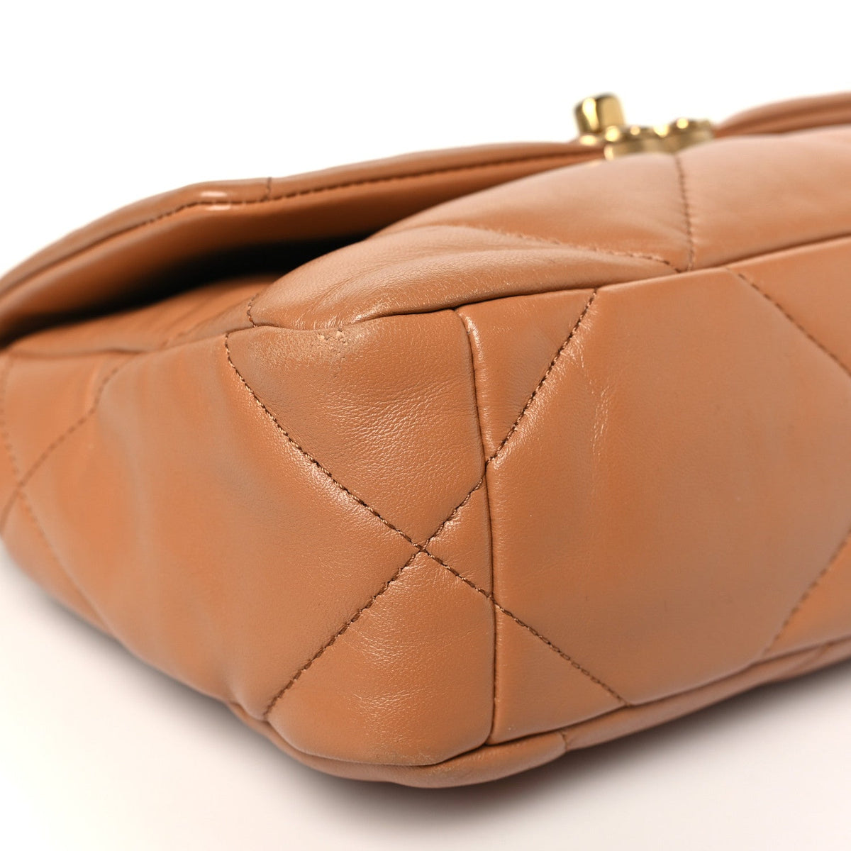 Lambskin Quilted Medium Chanel 19 Flap Brown