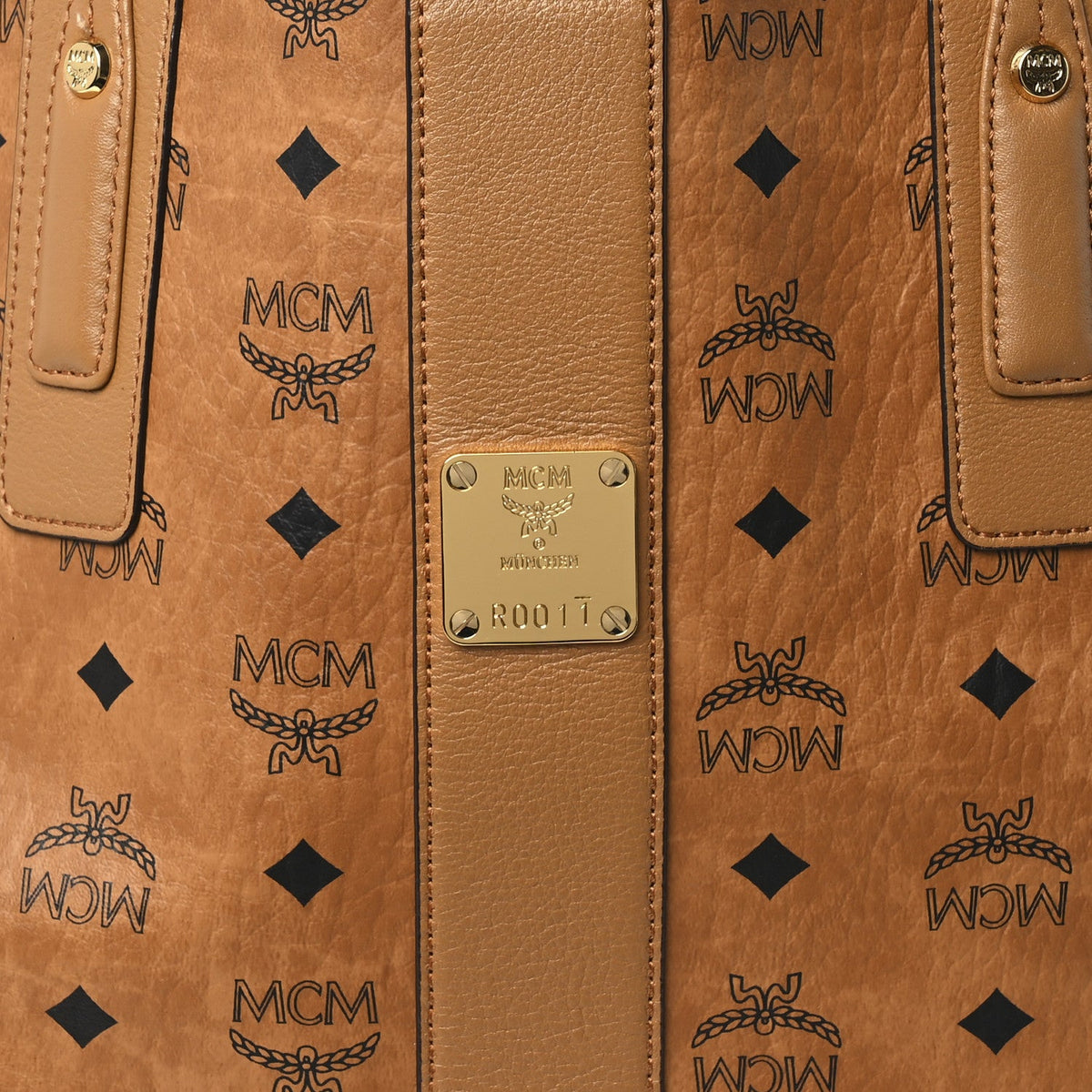 Visetos Medium Liz Reversible Shopper Tote Cognac