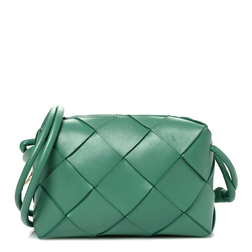Lambskin Maxi Intrecciato Small Cassette Camera Bag Mermaid
