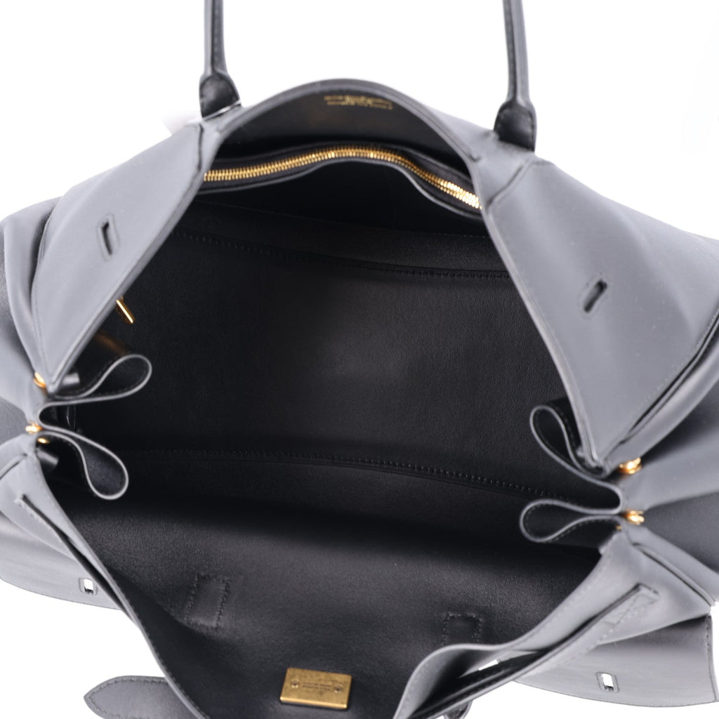 Smooth Calfskin Medium Bel Air Carry All Bag Black