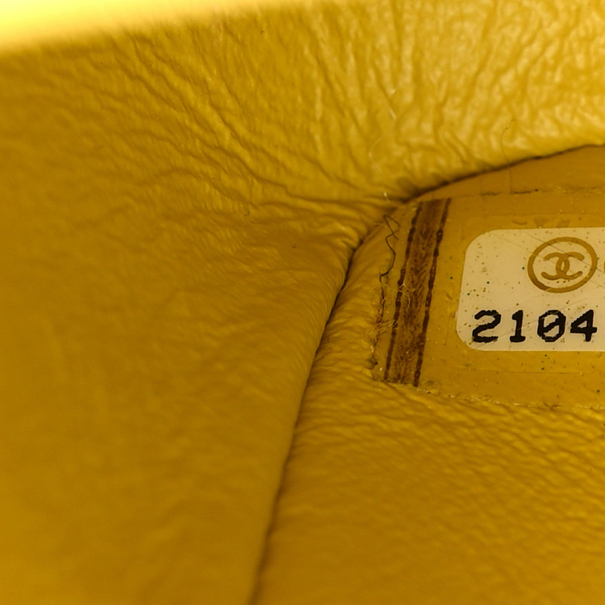 Lambskin Chevron Quilted Mini Rectangular Flap Yellow