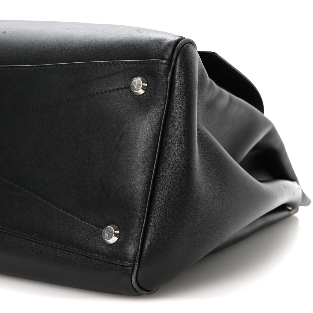 Smooth Calfskin Large Bel Air Carry All Bag Black