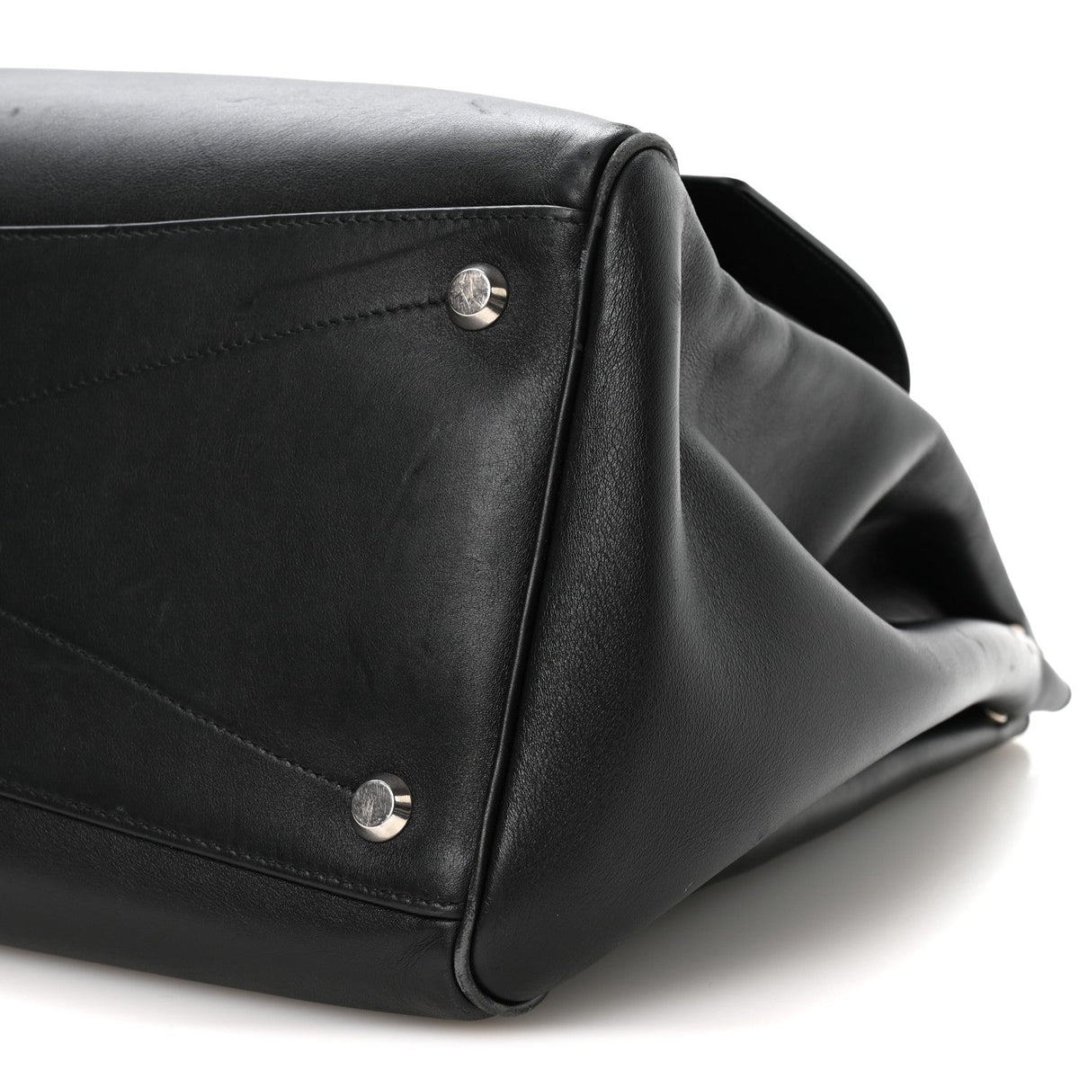 Smooth Calfskin Large Bel Air Carry All Bag Black