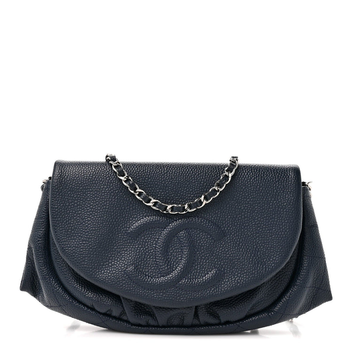 Caviar Half Moon Wallet On Chain WOC Navy