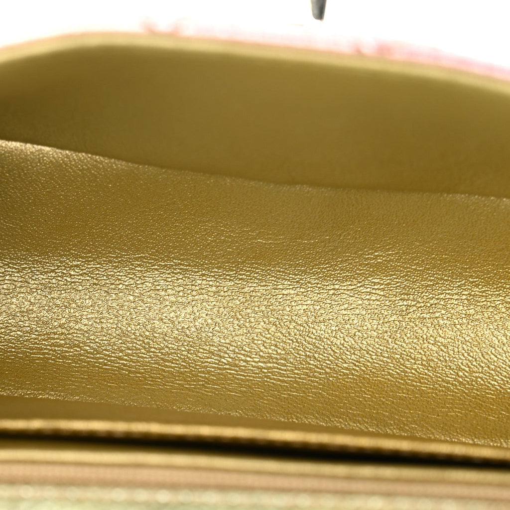 Metallic Goatskin Quilted Mini 2.55 Reissue Flap Multicolor
