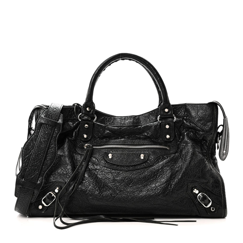 Agneau Classic Silver Hardware City Black