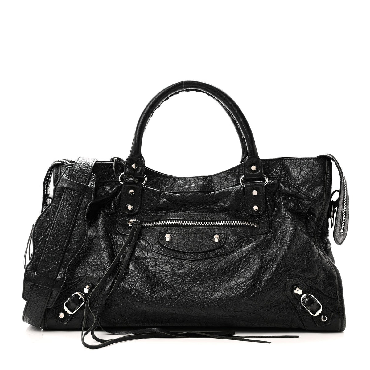 Agneau Classic Silver Hardware City Black