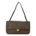 Grained Calfskin Small Souplissimo Maxi Flap Light Brown