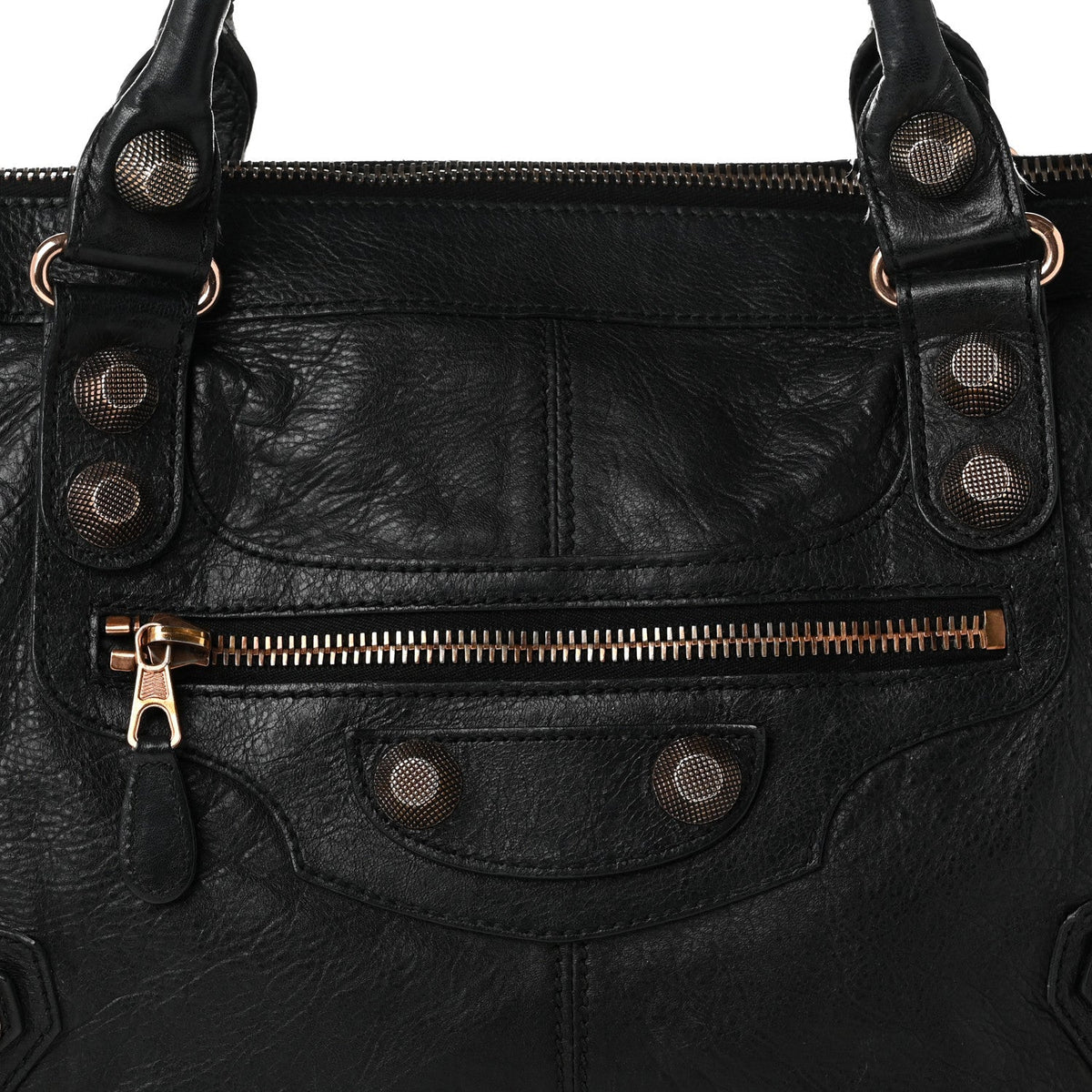 Agneau Giant 21 Rose Gold Hardware Work Black