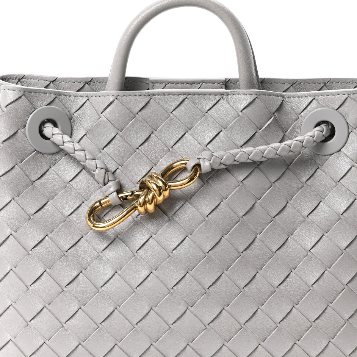 Nappa Intrecciato Small Andiamo Shoulder Bag Sterling