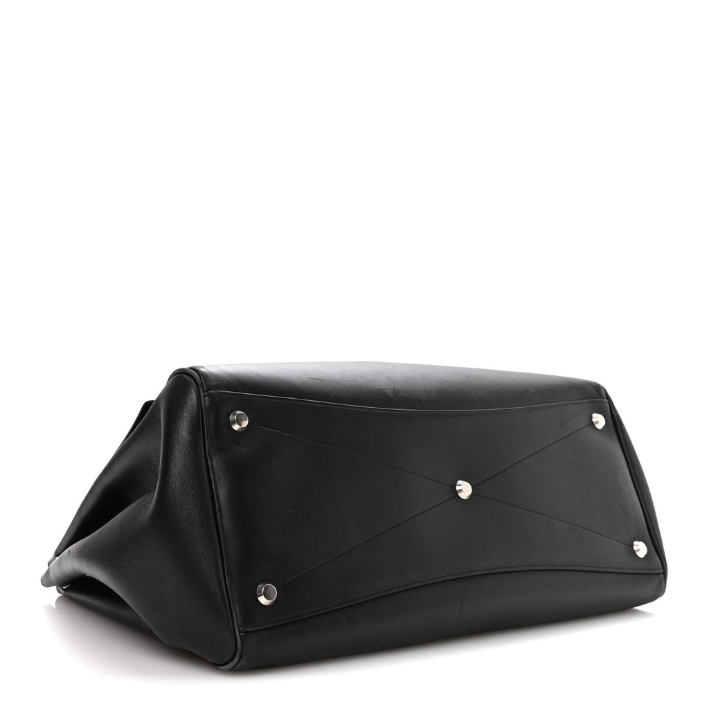 Smooth Calfskin Large Bel Air Carry All Bag Black