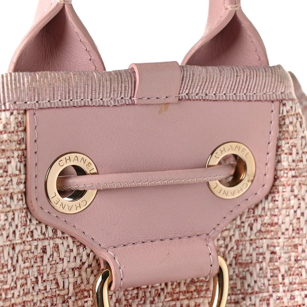 Canvas Large Deauville Backpack Pink