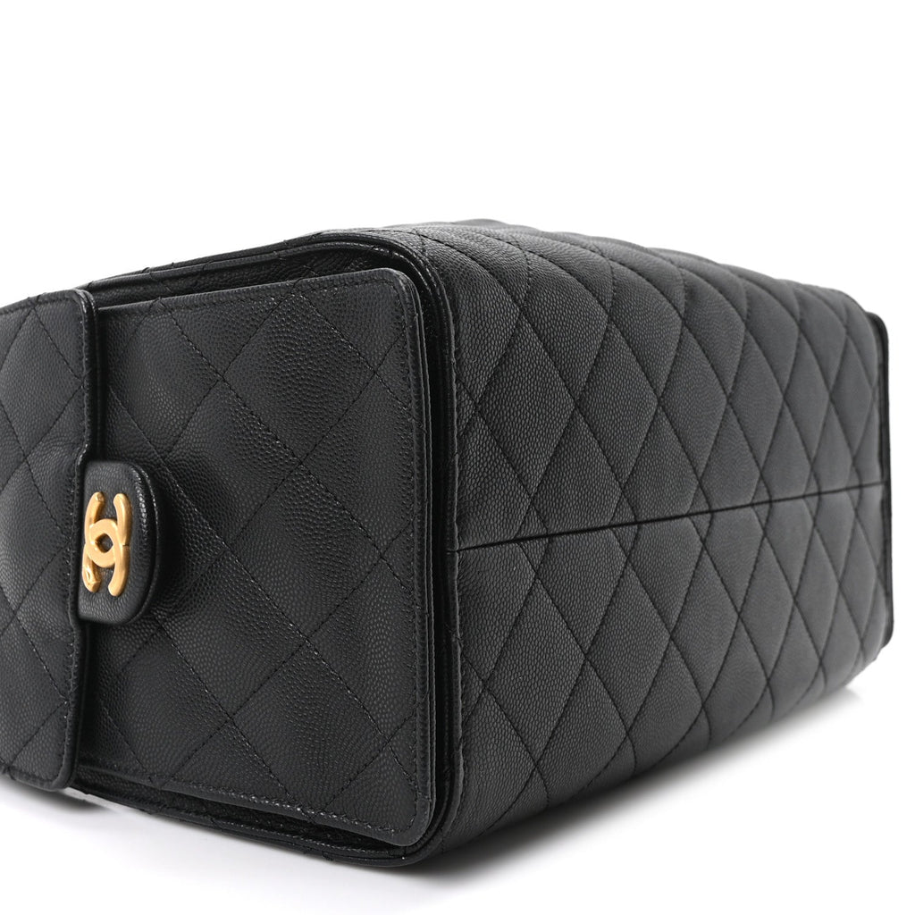 Caviar Quilted Small Chanel 25 Handbag Black